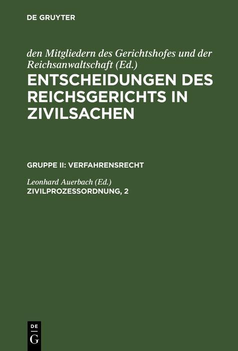 Zivilprozessordnung 2