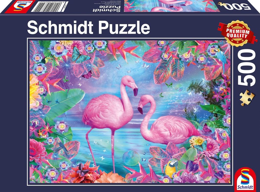 Image of SCHMIDT SPIELE (UE) Flamingos 500 Teile Puzzle, Mehrfarbig