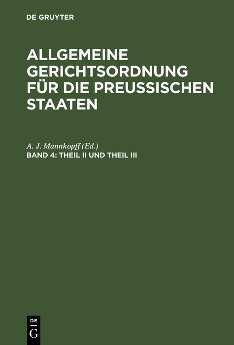 Theil II und Theil III