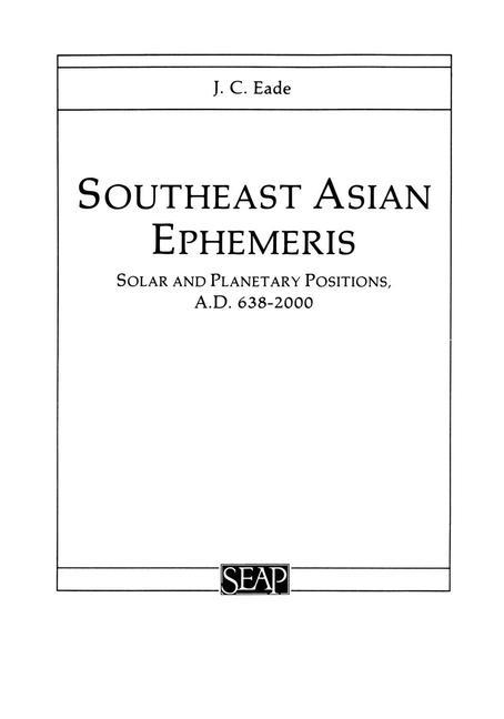 Southeast Asian Ephemeris