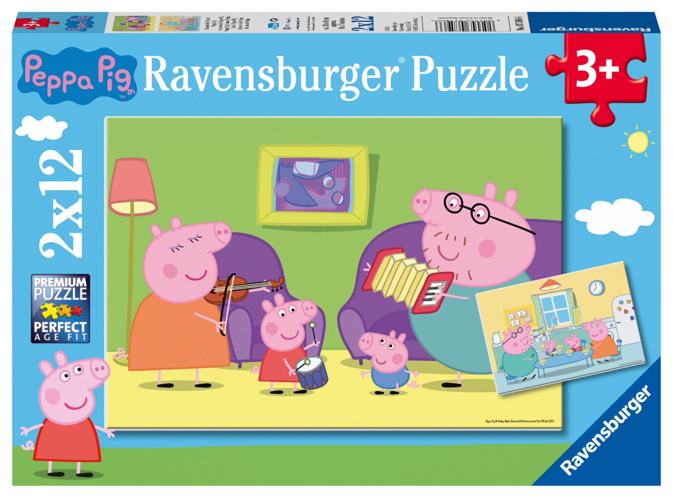 Zuhause bei Peppa / Peppa Pig Puzzle 2 x 12 Teile