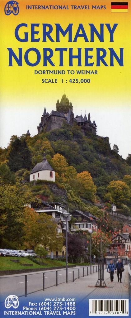 International Travel Map ITM Germany North