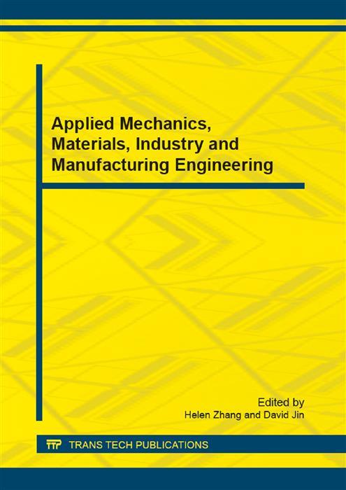 Applied Mechanics Materials Industry and Manufacturing Engineering