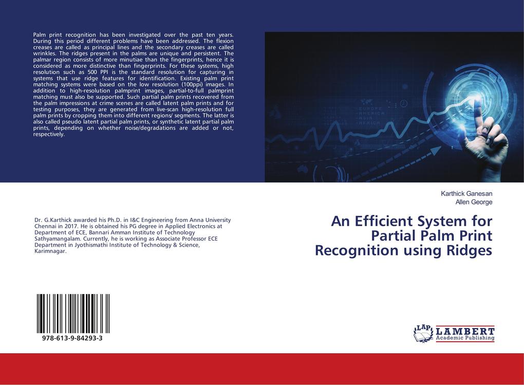 An Efficient System for Partial Palm Print Recognition using Ridges