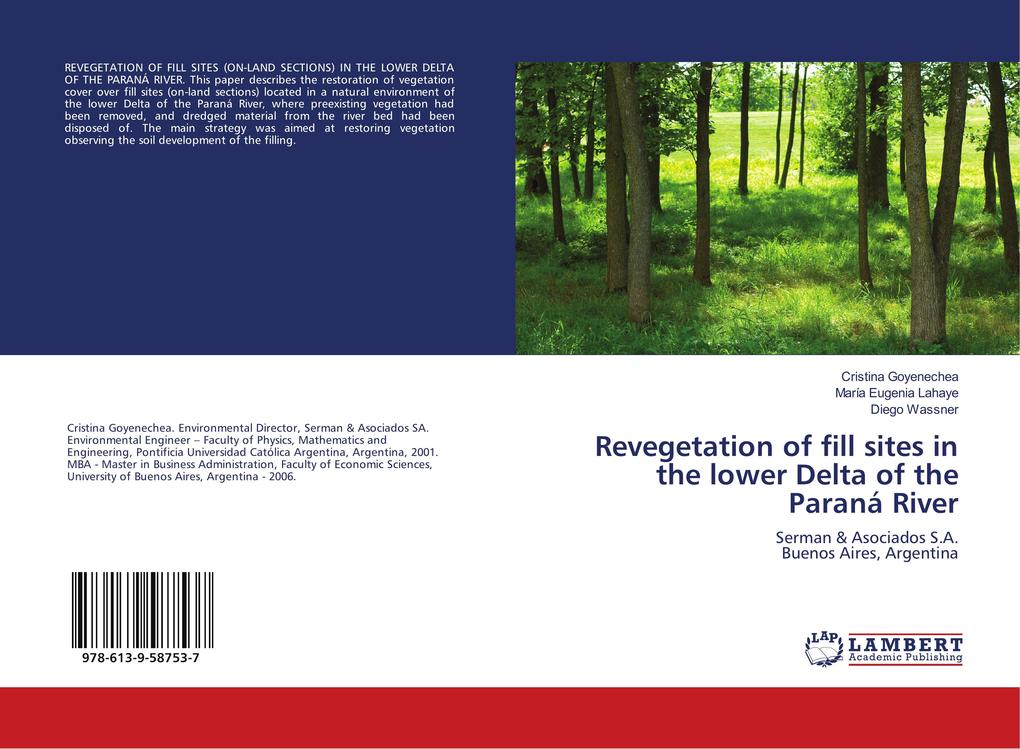 Revegetation of fill sites in the lower Delta of the Paraná River