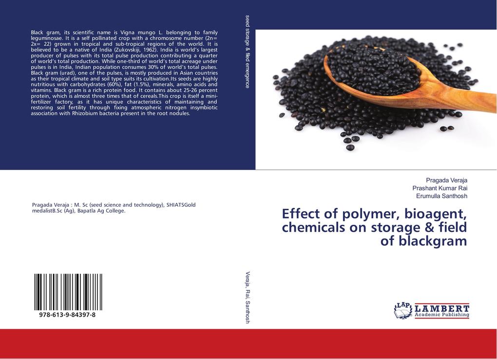Effect of polymer bioagent chemicals on storage & field of blackgram