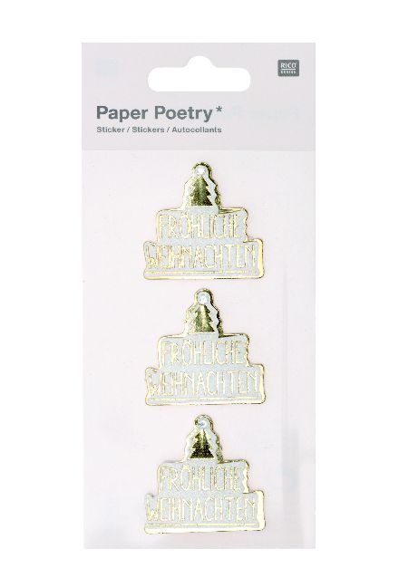 3D Sticker Frohe Weihnachten