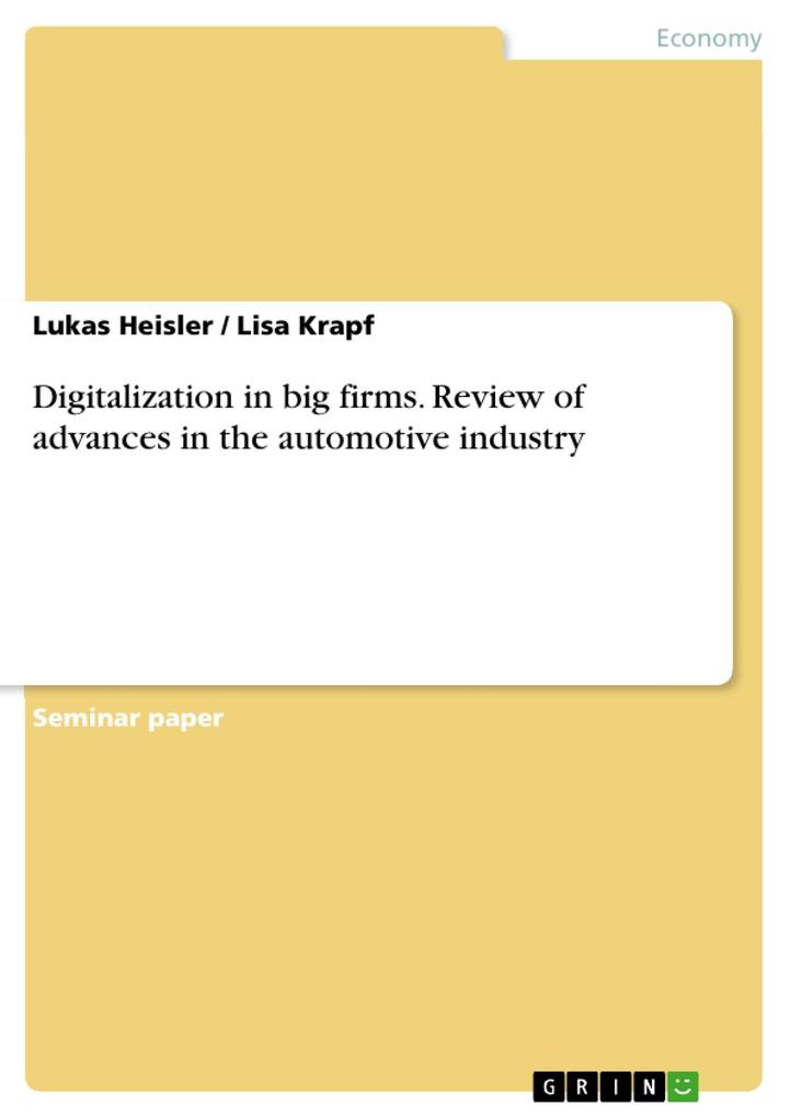Digitalization in big firms. Review of advances in the automotive industry