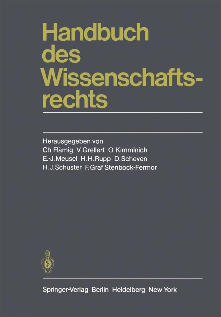 Handbuch des Wissenschaftsrechts