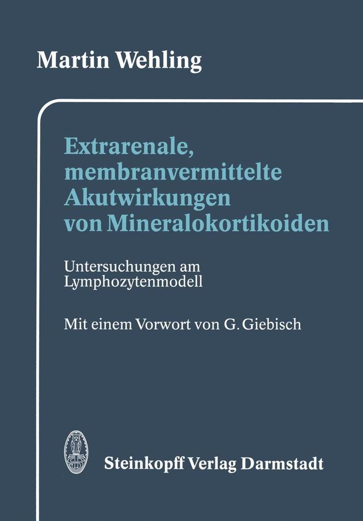 Extrarenale membranvermittelte Akutwirkungen von Mineralokortikoiden