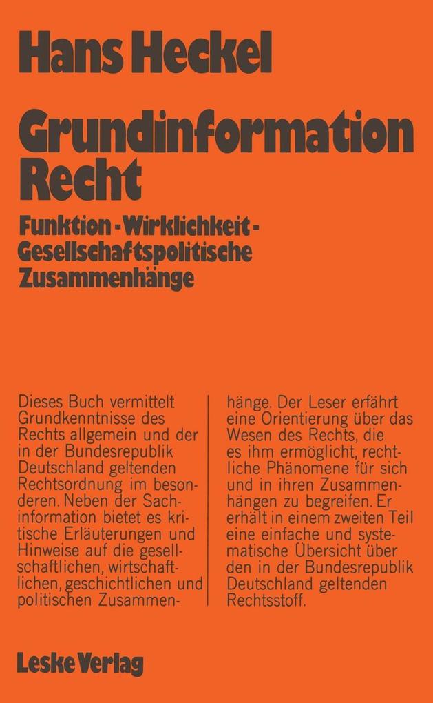 Grundinformation Recht
