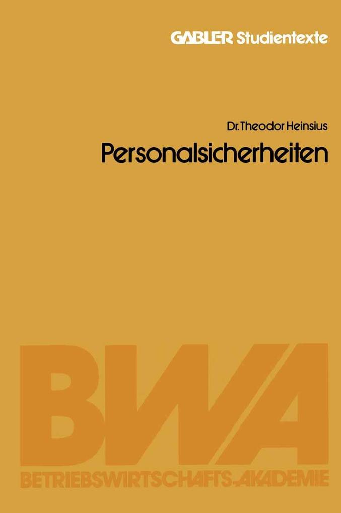 Personalsicherheiten - Theodor Heinsius