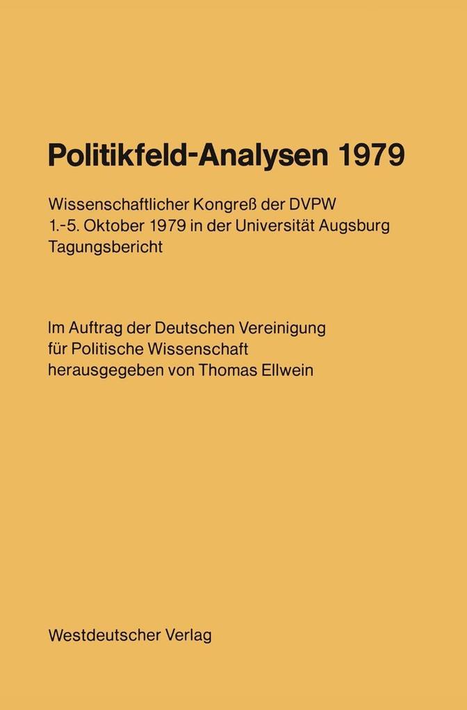 Politikfeld-Analysen 1979