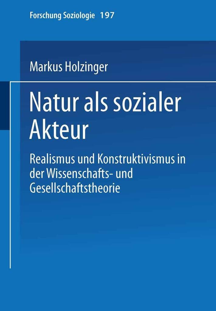 Natur als sozialer Akteur - Markus Holzinger