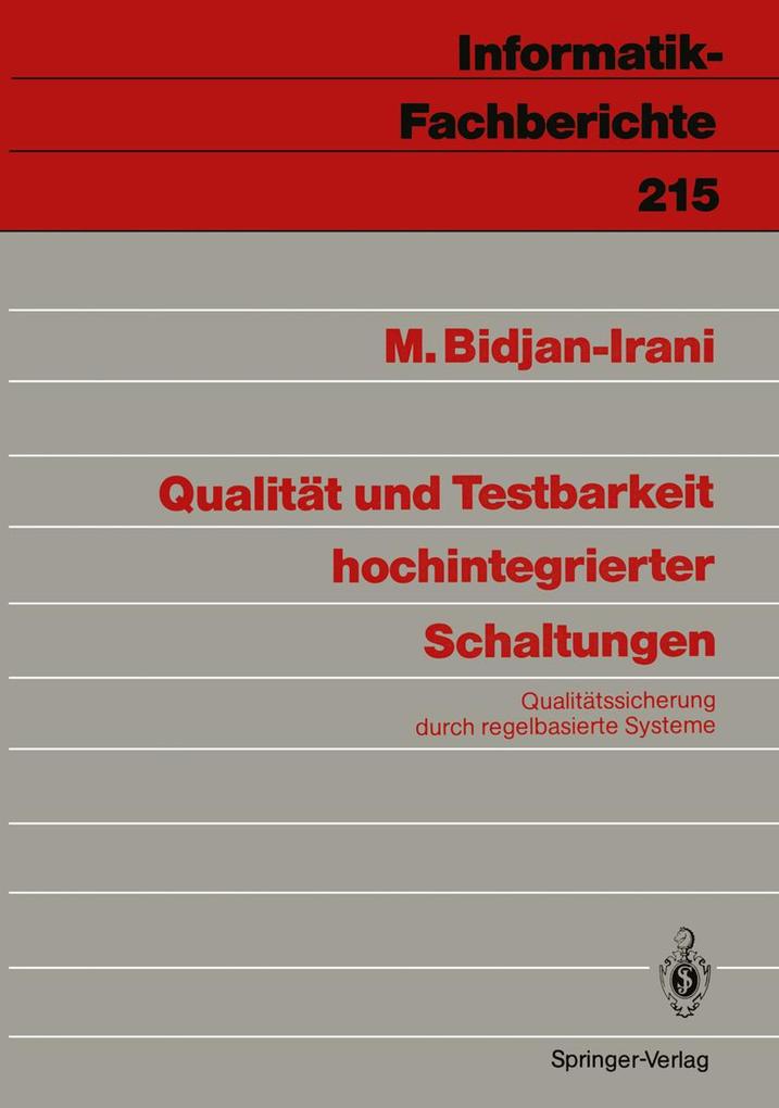 Qualität und Testbarkeit hochintegrierter Schaltungen