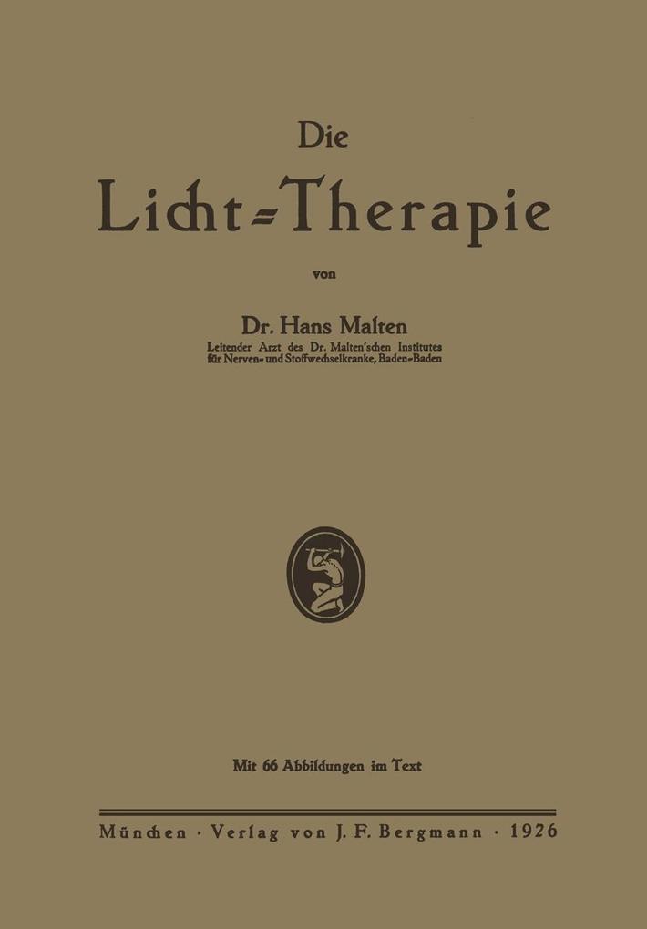 Die Licht-Therapie - Hans Malten