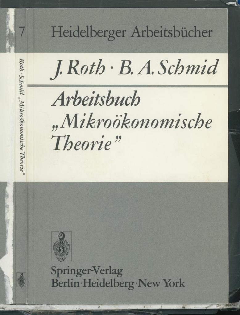 Arbeitsbuch 'Mikroökonomische Theorie'