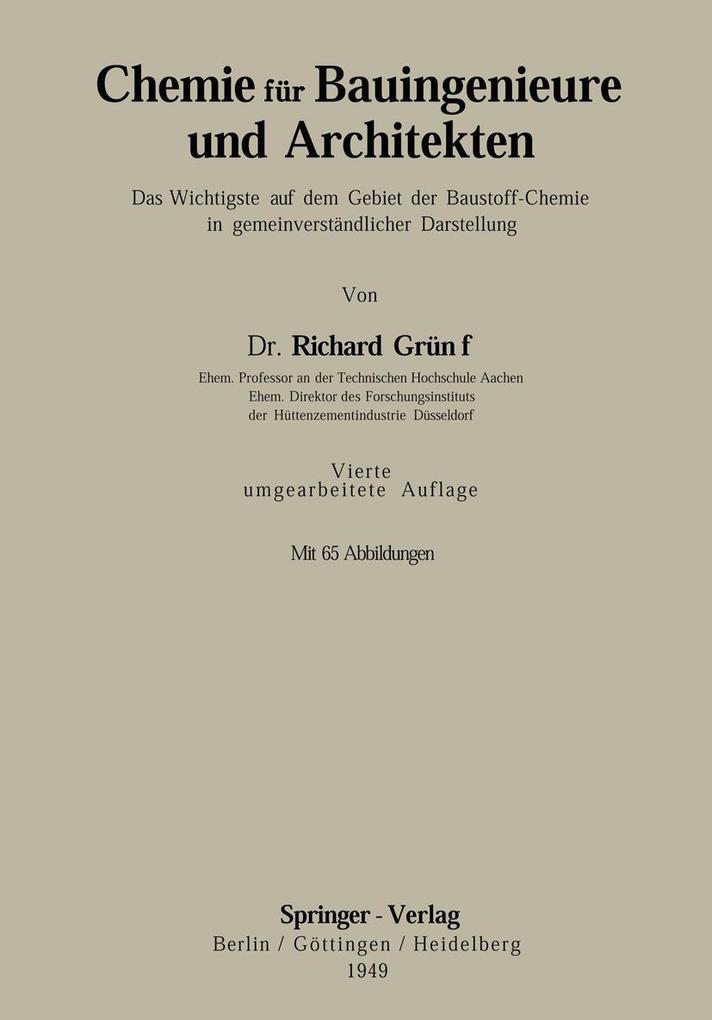 Chemie für Bauingenieure und Architekten