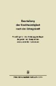 Beurteilung der Kreditwürdigkeit nach der Ertragskraft
