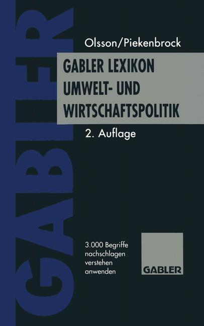 Gabler Lexikon Umwelt- und Wirtschaftspolitik