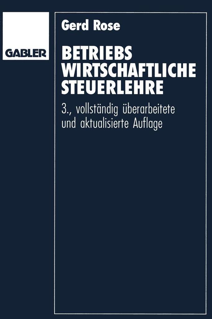 Betriebswirtschaftliche Steuerlehre