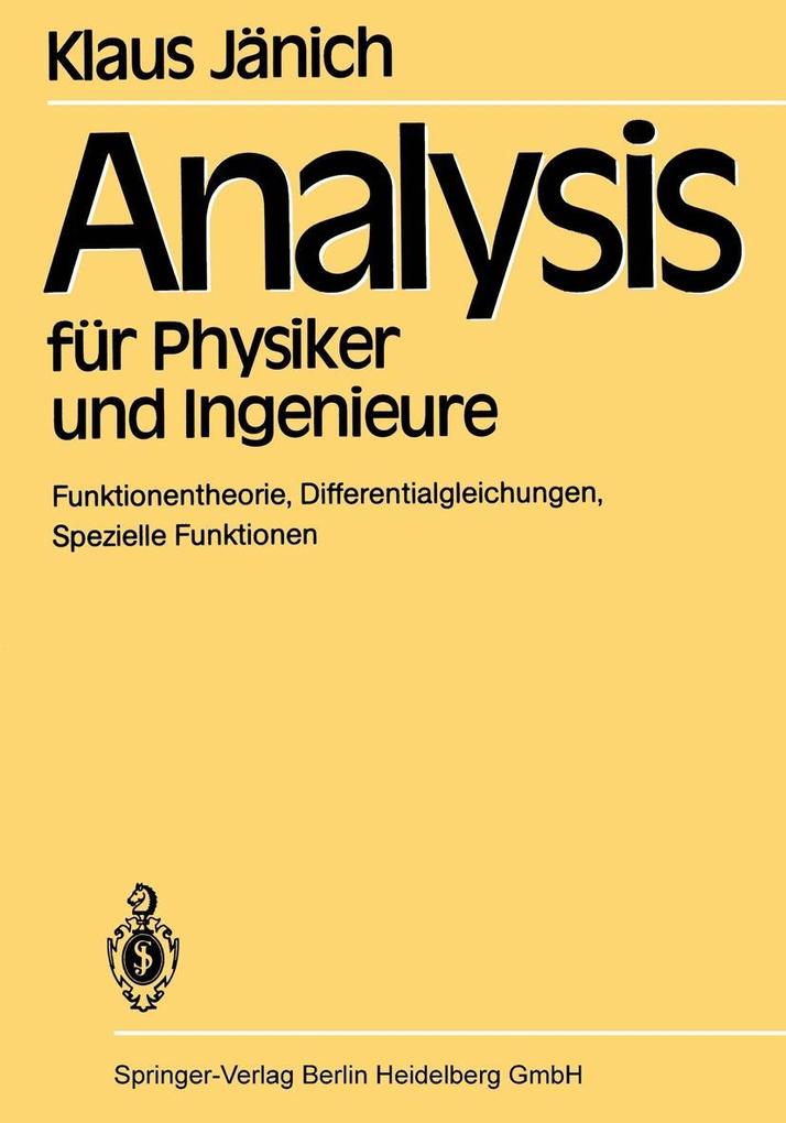 Analysis für Physiker und Ingenieure