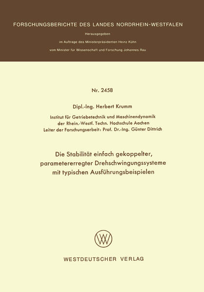 Die Stabilität einfach gekoppelter parametererregter Drehschwingungssysteme mit typischen Ausführungsbeispielen