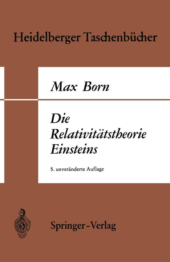 Die Relativitätstheorie Einsteins - Max Born