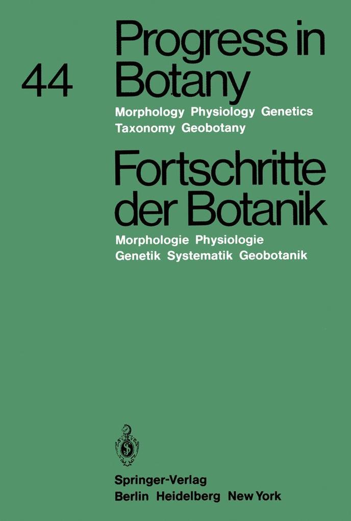 Progress in Botany / Fortschritte der Botanik - Heinz Ellenberg/ Karl Esser/ Klaus Kubitzki/ Eberhard Schnepf/ Hubert Ziegler