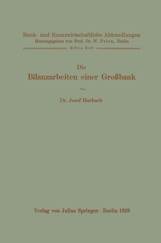 Die Bilanzarbeiten einer Großbank