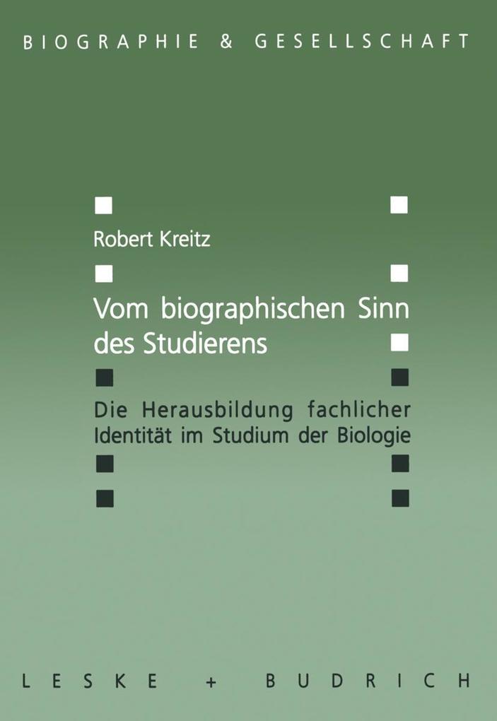 Vom biographischen Sinn des Studierens