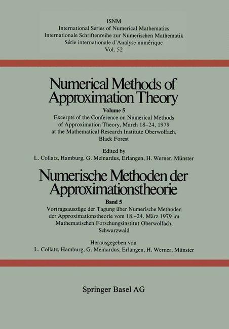 Numerische Methoden der Approximationstheorie / Numerical Methods of Approximation Theory - COLLATZ/ MEINARDUS/ WERNER