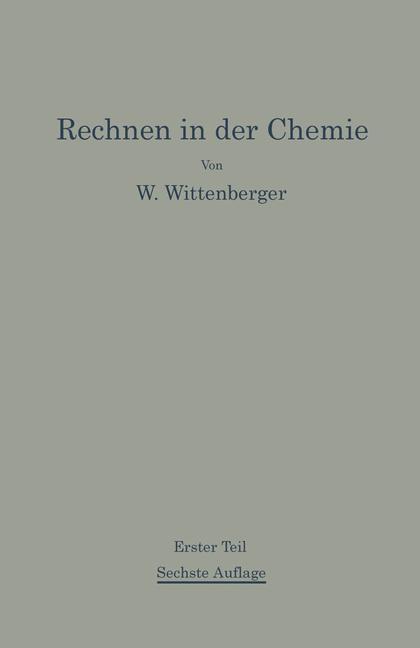 Rechnen in der Chemie