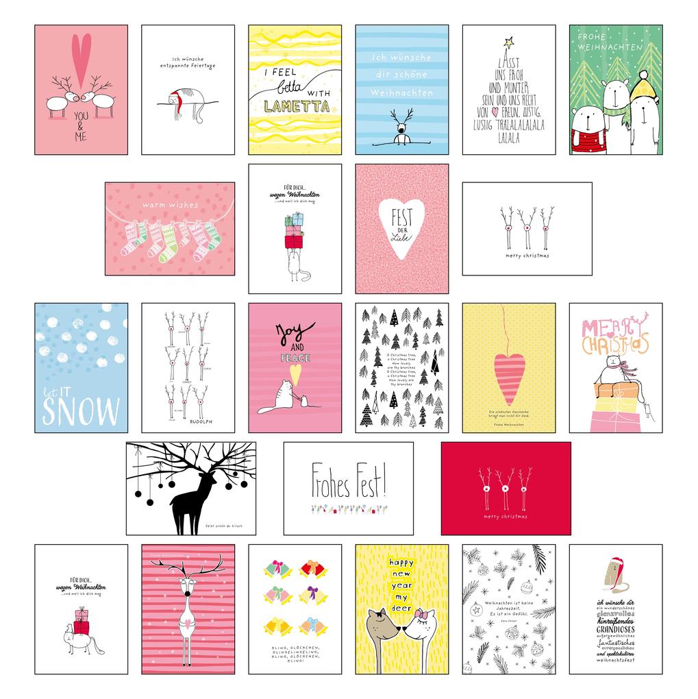 Image of 25 handgemachte Weihnachtskarten Teil 2