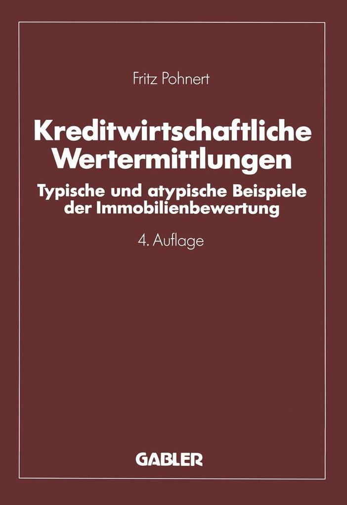 Kreditwirtschaftliche Wertermittlungen