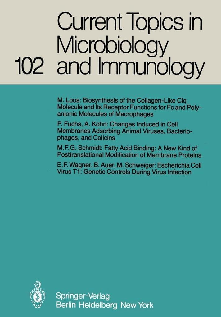 Current Topics in Microbiology and Immunology - M. Cooper/ P. H. Hofschneider/ H. Koprowski/ F. Melchers/ R. Rott