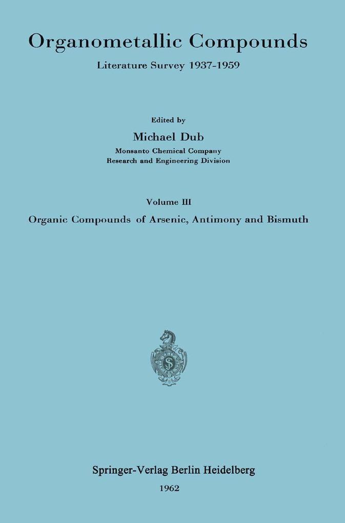 Organometallic Compounds - Michael Dub