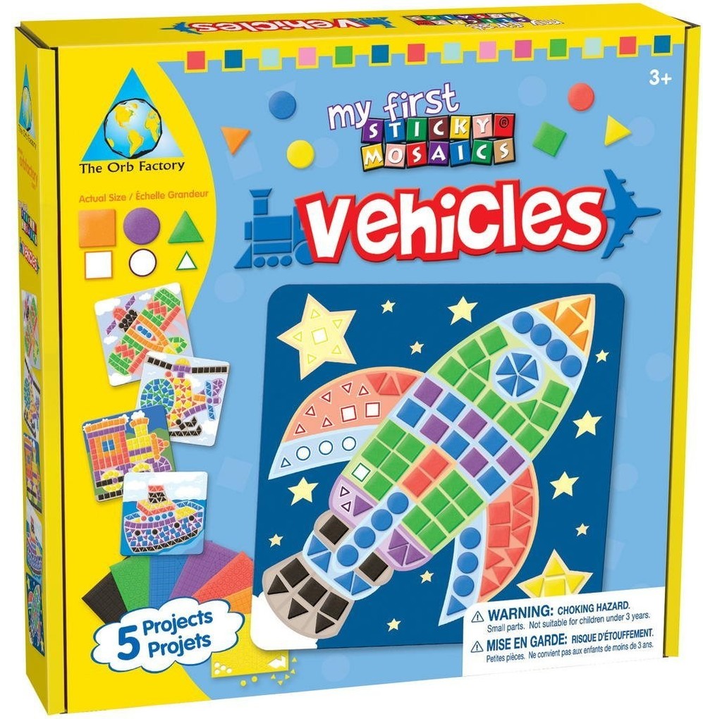 Orb Factory 620706 - My First Sticky Mosaics Vehicles Mosaik Fahrzeuge
