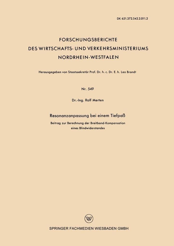 Resonanzanpassung bei einem Tiefpaß
