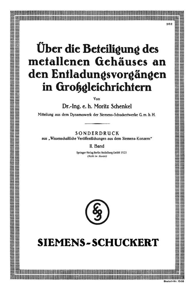 Über die Beteiligung des metallenen Gehäuses an den Entladungsvorgängen in Großgleichrichtern