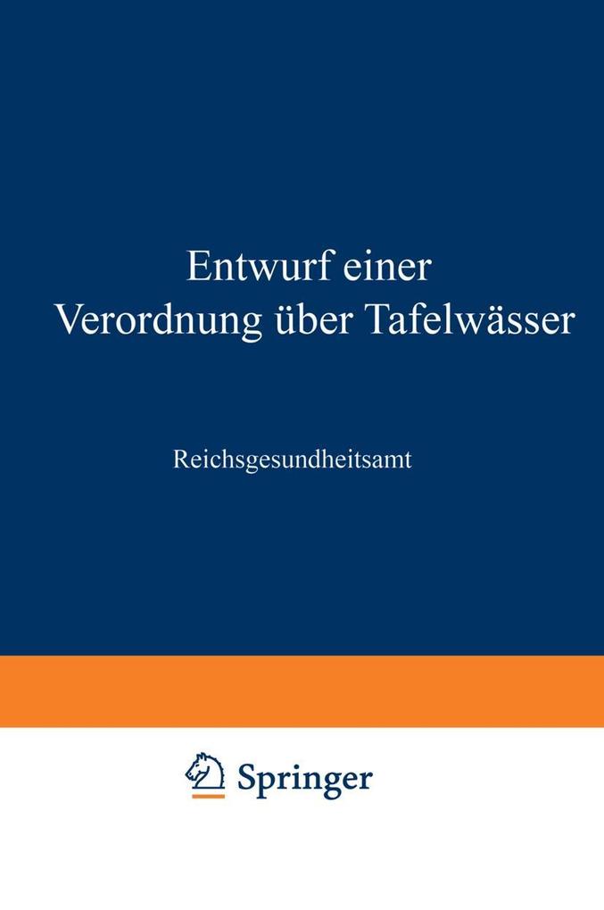 Entwürfe zu Verordnungen über Lebensmittel und Bedarfsgegenstände (Ausführungsbestimmungen zum Lebensmittelgesetz)