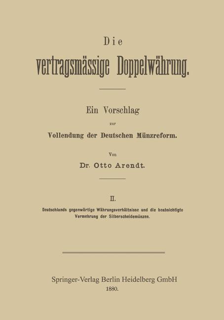 Die vertragsmässige Doppelwährung