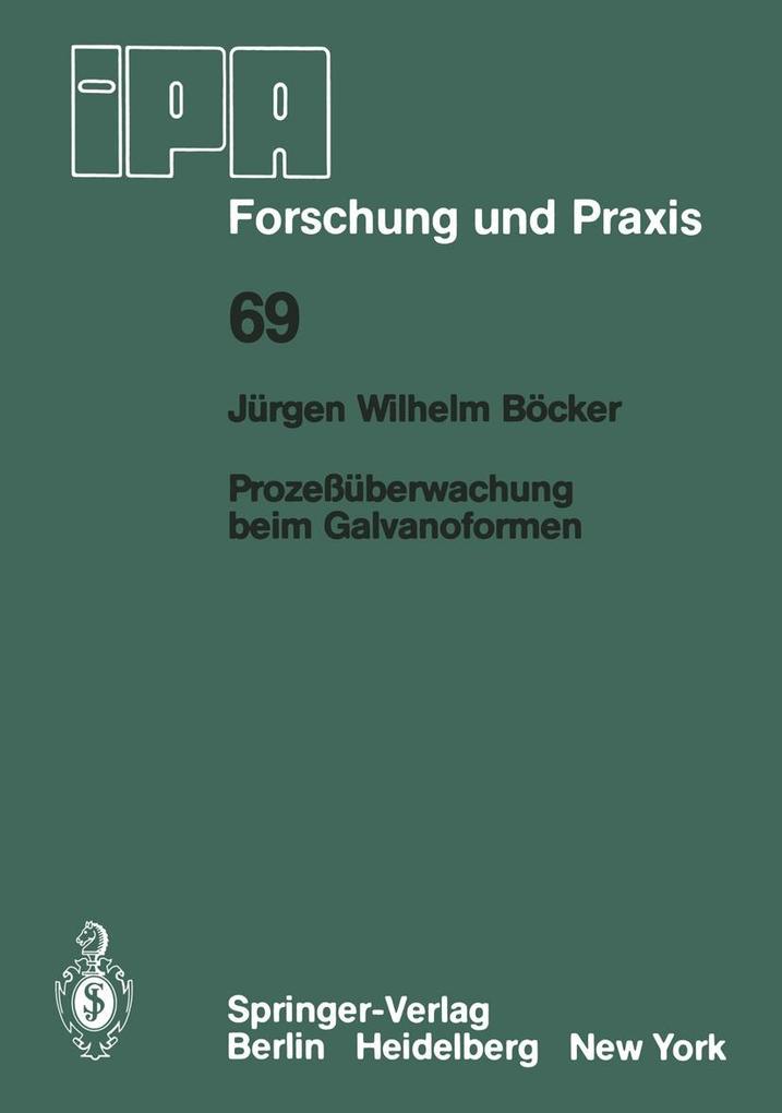 Prozeßüberwachung beim Galvanoformen