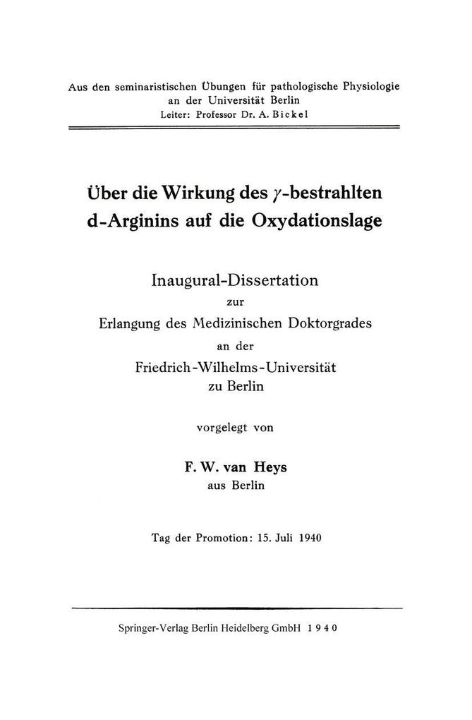 Über die Wirkung des -bestrahlten d-Arginins auf die Oxydationslage