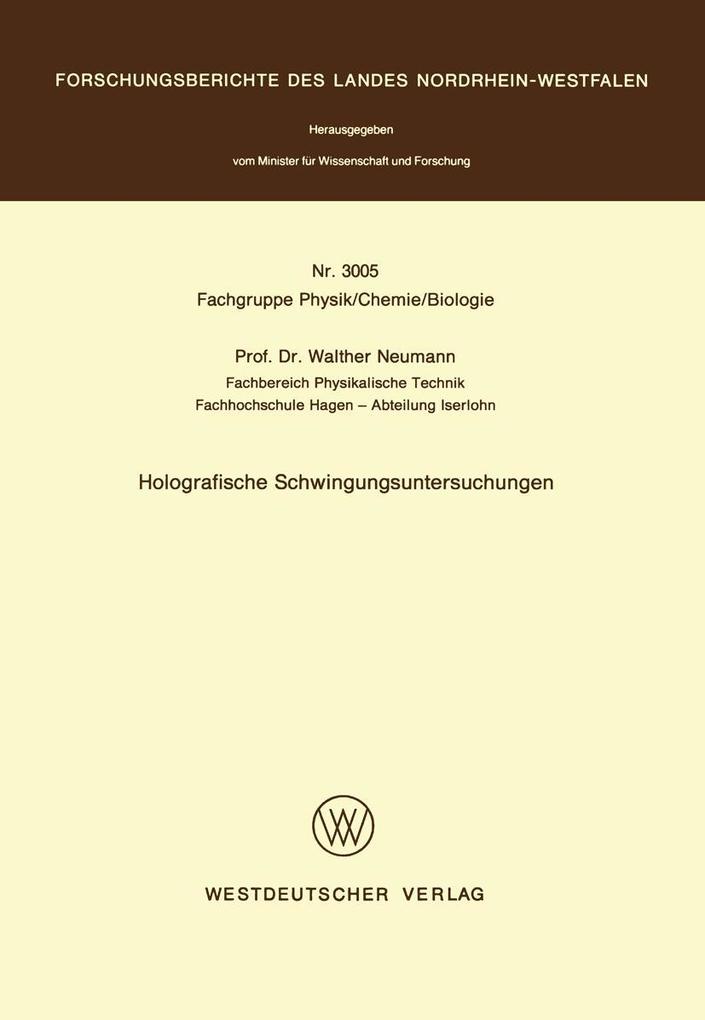 Holografische Schwingungsuntersuchungen