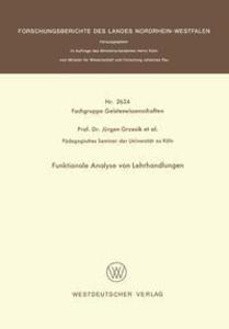 Funktionale Analyse von Lehrhandlungen