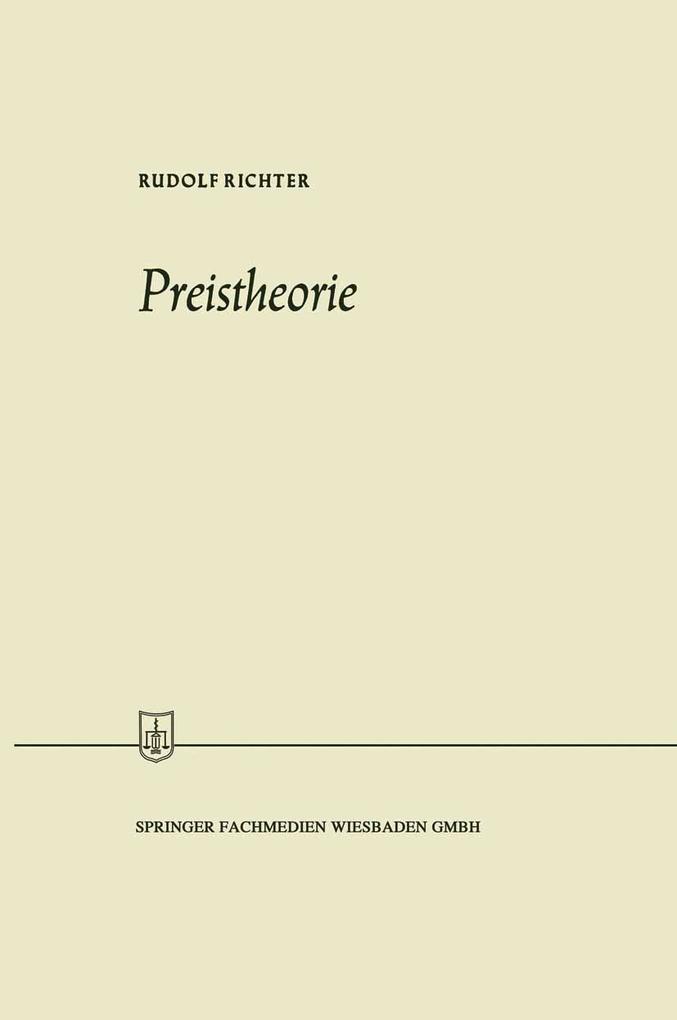 Preistheorie - Rudolf Richter