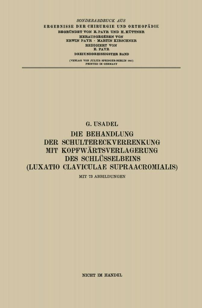 Die Behandlung der Schultereckverrenkung mit Kopfwärtsverlagerung des Schlüsselbeins (Luxatio Claviculae Supraacromialis)