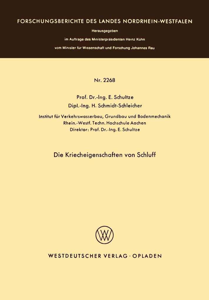 Die Kriecheigenschaften von Schluff