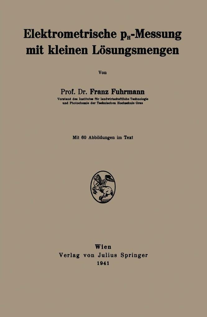 Elektrometrische pH-Messung mit kleinen Lösungsmengen